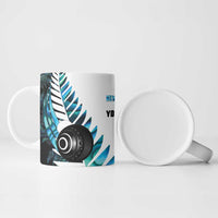 New Zealand Lawn Bowls Custom Ceramic Mug Aotearoa Silver Fern Paua Shell LT14 - Polynesian Pride