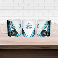 New Zealand Lawn Bowls Custom Ceramic Mug Aotearoa Silver Fern Paua Shell LT14 - Polynesian Pride