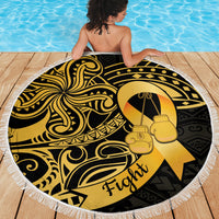 Polynesia Bone Cancer Awareness Beach Blanket Fight Warriors LT14 - Polynesian Pride