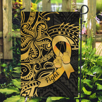 Polynesia Bone Cancer Awareness Garden Flag Fight Warriors LT14 Garden Flag Black - Polynesian Pride