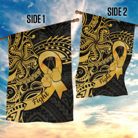Polynesia Bone Cancer Awareness Garden Flag Fight Warriors LT14 - Polynesian Pride
