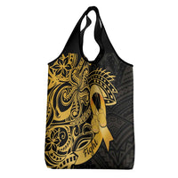 Polynesia Bone Cancer Awareness Grocery Bag Fight Warriors LT14 - Polynesian Pride