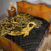 Polynesia Bone Cancer Awareness Quilt Fight Warriors LT14 - Polynesian Pride