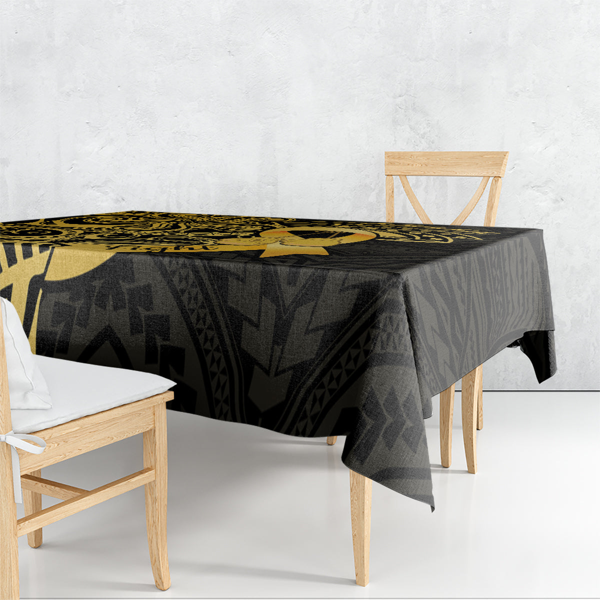 Polynesia Bone Cancer Awareness Tablecloth Fight Warriors LT14 - Polynesian Pride