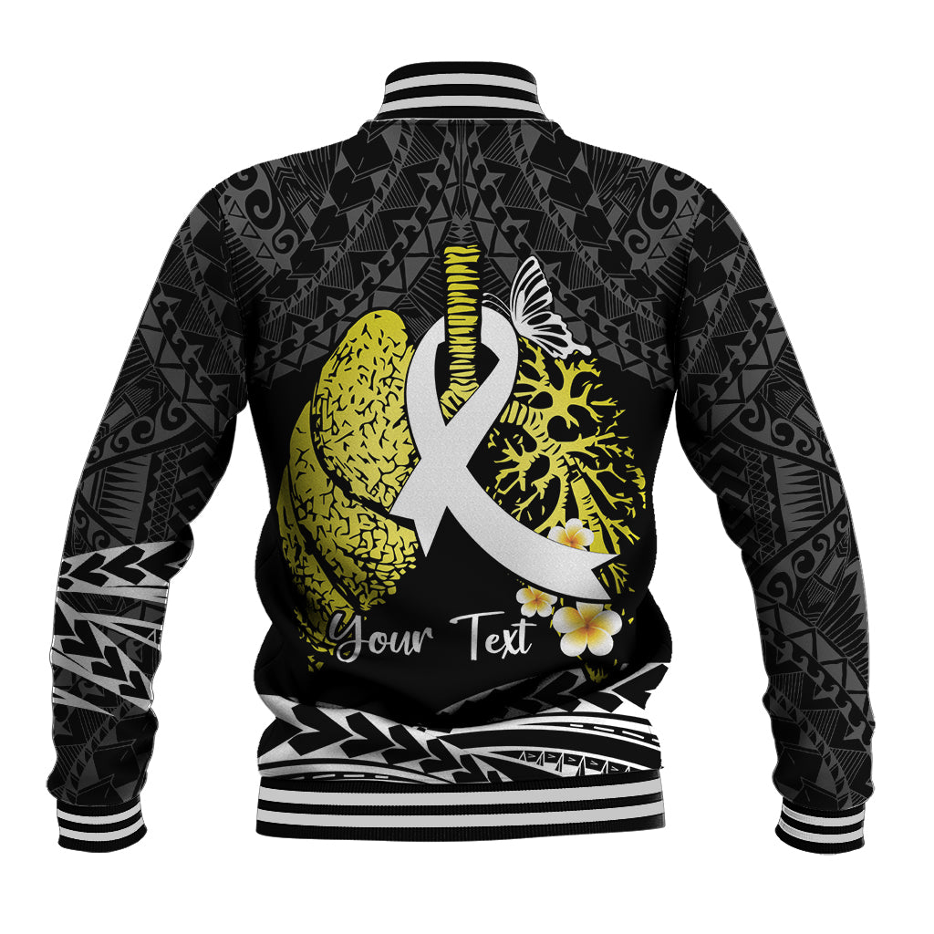 Personalised Polynesia World Lung Cancer Day Baseball Jacket Faith Hope Love LT14 - Polynesian Pride