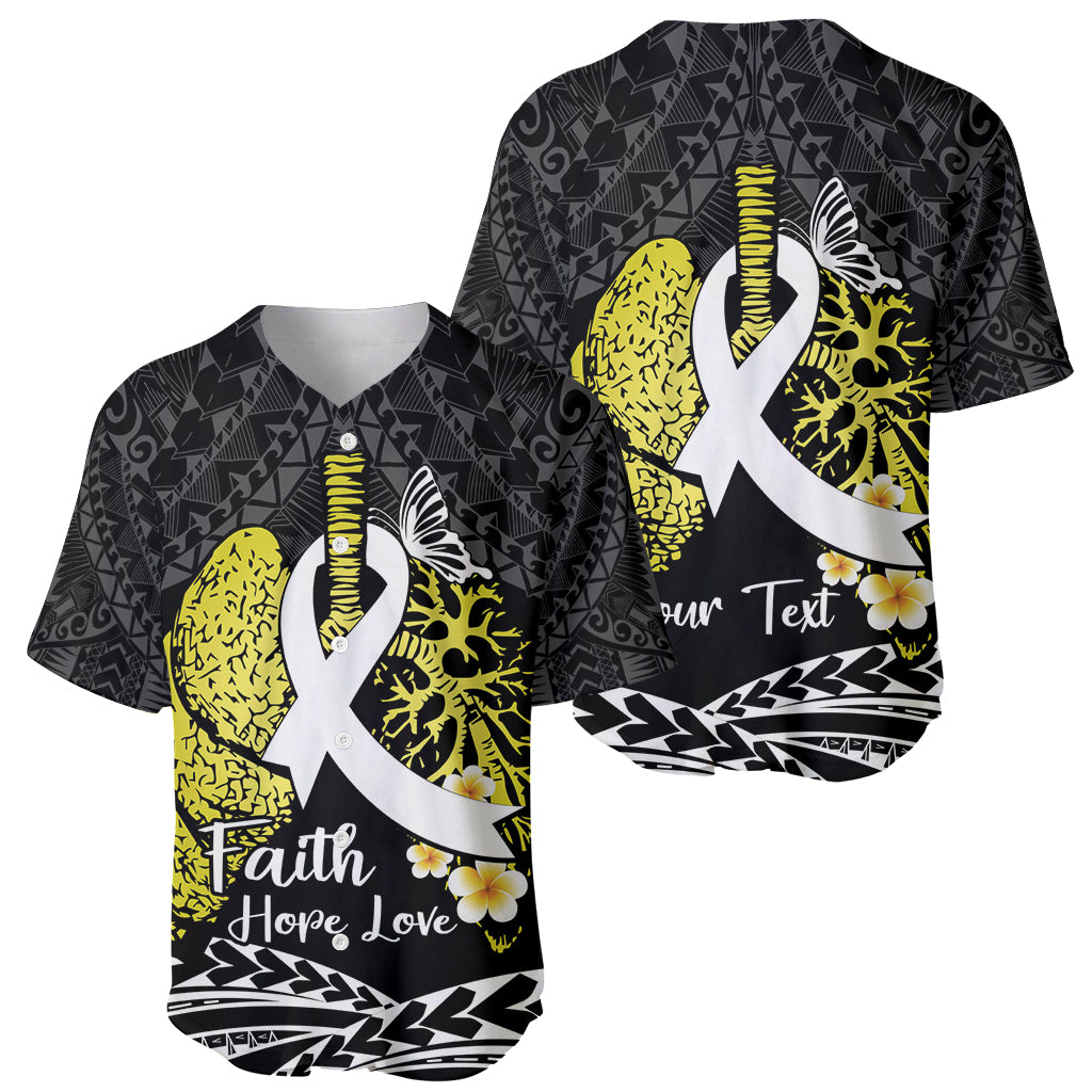 Personalised Polynesia World Lung Cancer Day Baseball Jersey Faith Hope Love LT14 - Polynesian Pride