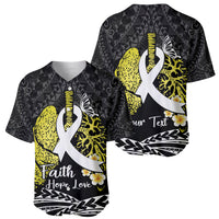 Personalised Polynesia World Lung Cancer Day Baseball Jersey Faith Hope Love LT14 - Polynesian Pride