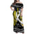 Personalised Polynesia World Lung Cancer Day Family Matching Off Shoulder Maxi Dress and Hawaiian Shirt Faith Hope Love