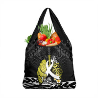 Polynesia World Lung Cancer Day Grocery Bag Faith Hope Love LT14 1-pack One Size Black - Polynesian Pride