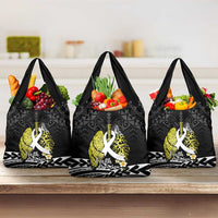 Polynesia World Lung Cancer Day Grocery Bag Faith Hope Love LT14 3-pack One Size Black - Polynesian Pride