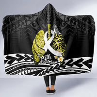 Polynesia World Lung Cancer Day Hooded Blanket Faith Hope Love LT14 - Polynesian Pride