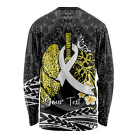 Personalised Polynesia World Lung Cancer Day Long Sleeve Shirt Faith Hope Love LT14 - Polynesian Pride