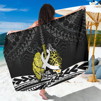 Polynesia World Lung Cancer Day Sarong Faith Hope Love LT14 One Size 44 x 66 inches Black - Polynesian Pride