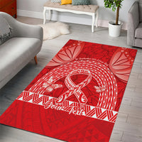 Personalised In September We Wear Red Area Rug Polynesia Blood Cancer Awareness LT14 - Polynesian Pride