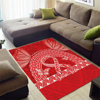 Personalised In September We Wear Red Area Rug Polynesia Blood Cancer Awareness LT14 - Polynesian Pride