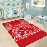 Personalised In September We Wear Red Area Rug Polynesia Blood Cancer Awareness LT14 - Polynesian Pride