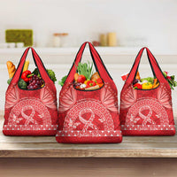 Personalised In September We Wear Red Grocery Bag Polynesia Blood Cancer Awareness LT14 3-pack One Size Red - Polynesian Pride