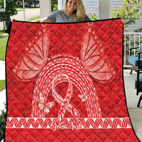 Personalised In September We Wear Red Quilt Polynesia Blood Cancer Awareness LT14 Red - Polynesian Pride