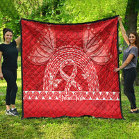Personalised In September We Wear Red Quilt Polynesia Blood Cancer Awareness LT14 - Polynesian Pride