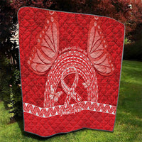 Personalised In September We Wear Red Quilt Polynesia Blood Cancer Awareness LT14 - Polynesian Pride