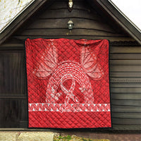 Personalised In September We Wear Red Quilt Polynesia Blood Cancer Awareness LT14 - Polynesian Pride
