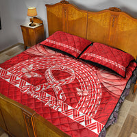Personalised In September We Wear Red Quilt Bed Set Polynesia Blood Cancer Awareness LT14 - Polynesian Pride