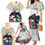 Kiribati Independence Day Family Matching Mermaid Dress and Hawaiian Shirt Frigatebird Mix Tropical Flowers - White Style