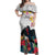 Kiribati Independence Day Off Shoulder Maxi Dress Frigatebird Mix Tropical Flowers - White Style