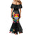 Kiribati Independence Day Mermaid Dress Frigatebird Mix Tropical Flowers - Black Style