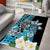 Personalised Guam Liberation Day Area Rug Chamorro Latte Stone With Guasali Flowers