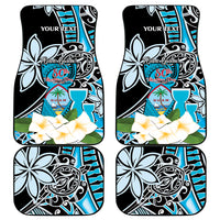 Personalised Guam Liberation Day Car Mats 80th Anniversary Chamorro Latte Stone With Guasali Flowers LT14 - Polynesian Pride