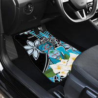 Personalised Guam Liberation Day Car Mats 80th Anniversary Chamorro Latte Stone With Guasali Flowers LT14 - Polynesian Pride
