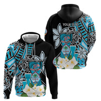 Personalised Guam Liberation Day Hoodie 80th Anniversary Chamorro Latte Stone With Guasali Flowers LT14 - Polynesian Pride