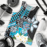 Personalised Guam Liberation Day Men Tank Top 80th Anniversary Chamorro Latte Stone With Guasali Flowers LT14 - Polynesian Pride