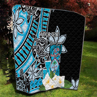 Personalised Guam Liberation Day Quilt 80th Anniversary Chamorro Latte Stone With Guasali Flowers LT14 - Polynesian Pride
