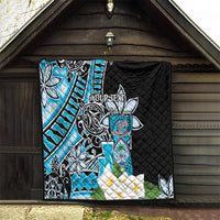 Personalised Guam Liberation Day Quilt 80th Anniversary Chamorro Latte Stone With Guasali Flowers LT14 - Polynesian Pride