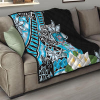 Personalised Guam Liberation Day Quilt 80th Anniversary Chamorro Latte Stone With Guasali Flowers LT14 - Polynesian Pride