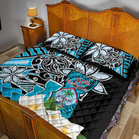 Personalised Guam Liberation Day Quilt Bed Set 80th Anniversary Chamorro Latte Stone With Guasali Flowers LT14 - Polynesian Pride