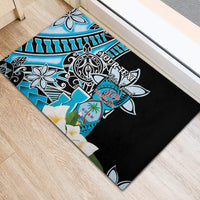 Personalised Guam Liberation Day Rubber Doormat 80th Anniversary Chamorro Latte Stone With Guasali Flowers LT14 - Polynesian Pride