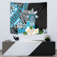 Personalised Guam Liberation Day Tapestry 80th Anniversary Chamorro Latte Stone With Guasali Flowers LT14 - Polynesian Pride