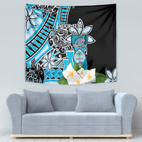 Personalised Guam Liberation Day Tapestry 80th Anniversary Chamorro Latte Stone With Guasali Flowers LT14 - Polynesian Pride