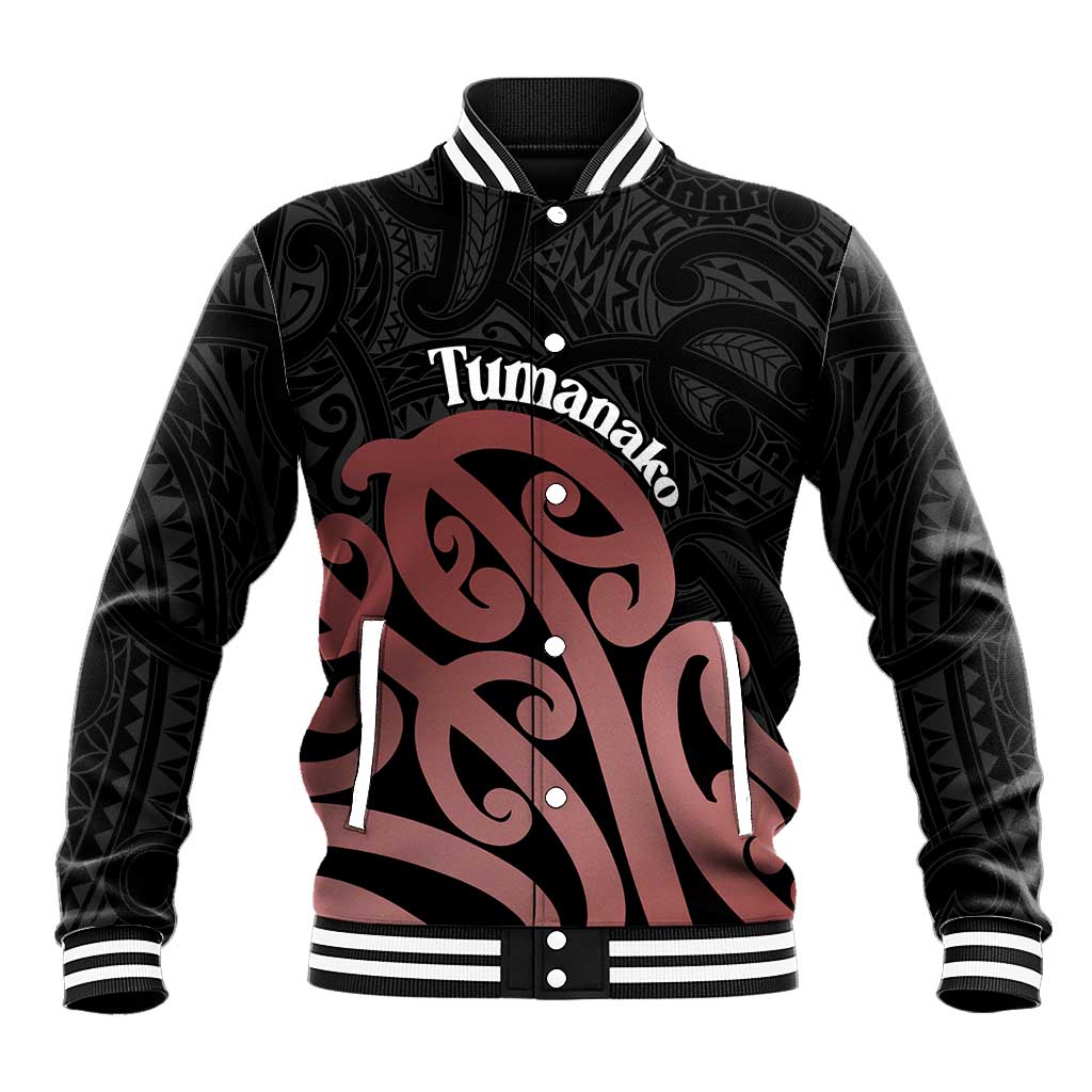 New Zealand Mangopare Tamanako Baseball Jacket Aotearoa Maori LT14 Unisex Brown - Polynesian Pride