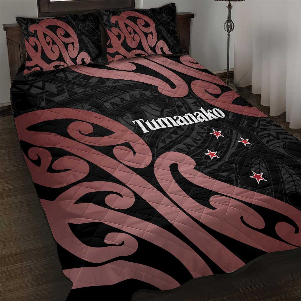 New Zealand Mangopare Tamanako Quilt Bed Set Aotearoa Maori LT14 Brown - Polynesian Pride