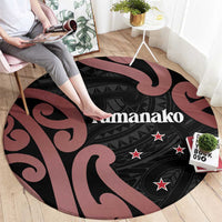 New Zealand Mangopare Tamanako Round Carpet Aotearoa Maori LT14 - Polynesian Pride