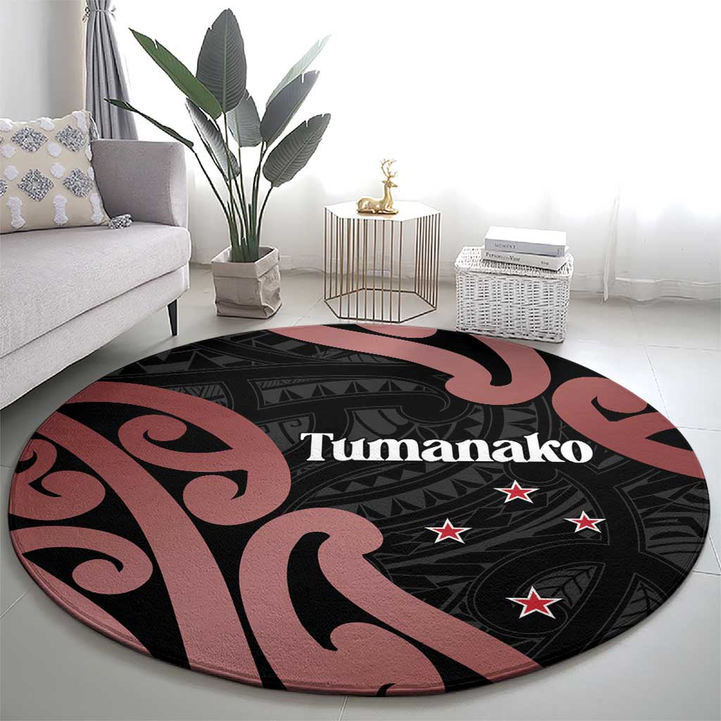 New Zealand Mangopare Tamanako Round Carpet Aotearoa Maori LT14 - Polynesian Pride