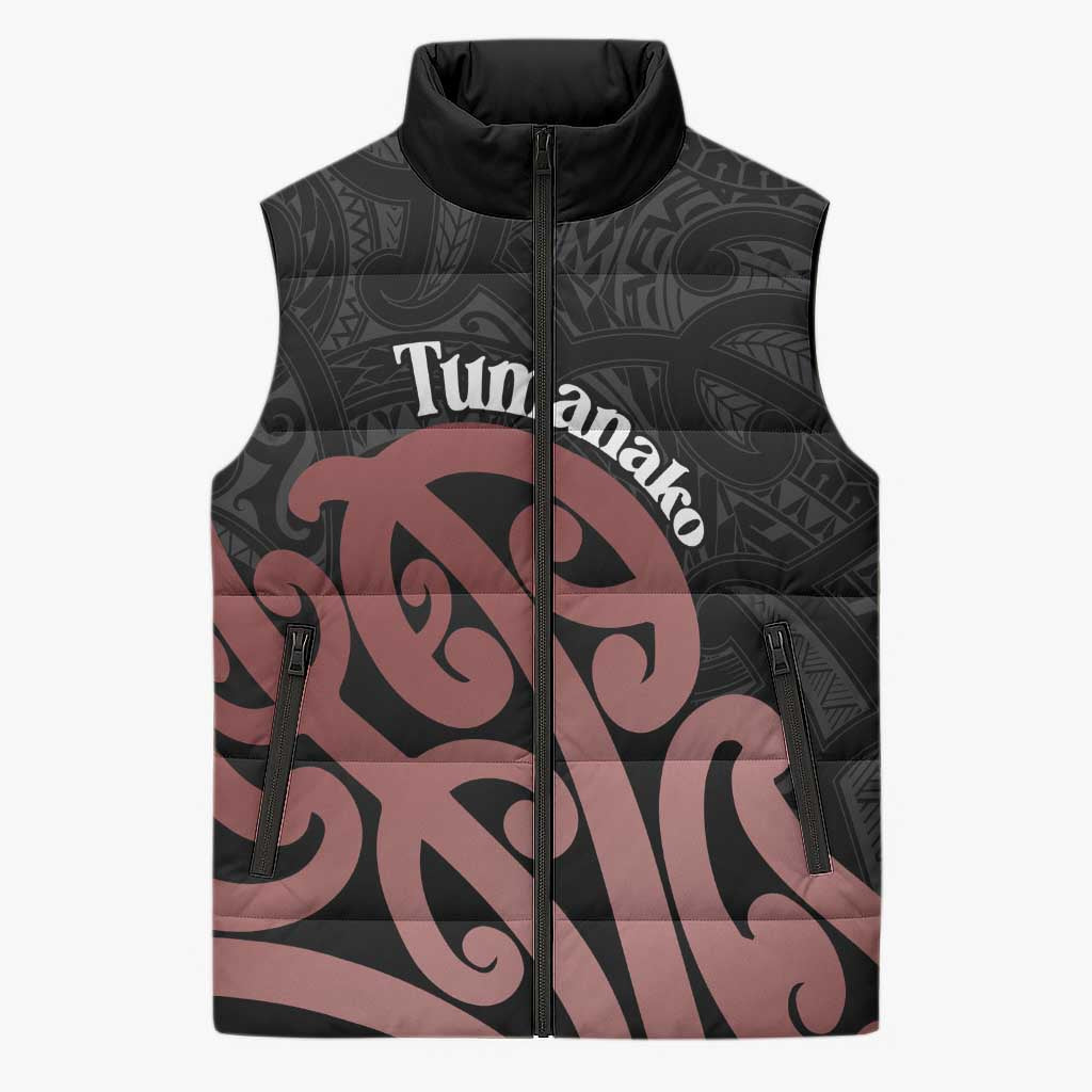 New Zealand Mangopare Tamanako Sleeveless Puffer Jacket Aotearoa Maori LT14 Unisex Brown - Polynesian Pride