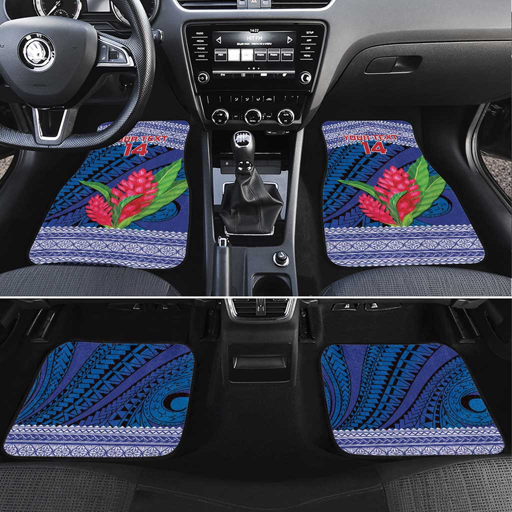 Custom Samoa Rugby Car Mats 2024 Go Champions Samoan Gingers LT14 Set 4pcs Blue - Polynesian Pride