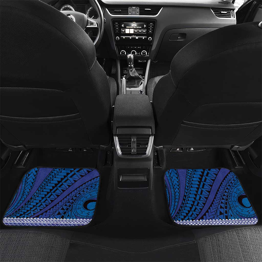 Custom Samoa Rugby Car Mats 2024 Go Champions Samoan Gingers LT14 Set 2pcs - Back Blue - Polynesian Pride