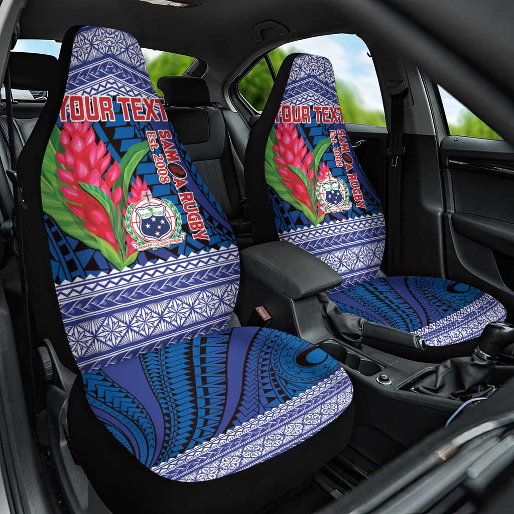 Custom Samoa Rugby Car Seat Cover 2024 Go Champions Samoan Gingers LT14 One Size Blue - Polynesian Pride