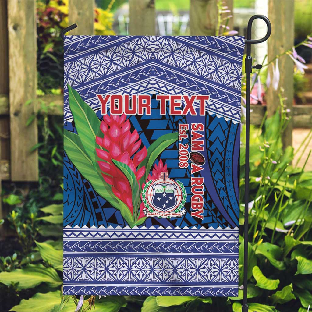 Custom Samoa Rugby Garden Flag 2024 Go Champions Samoan Gingers LT14 Garden Flag Blue - Polynesian Pride